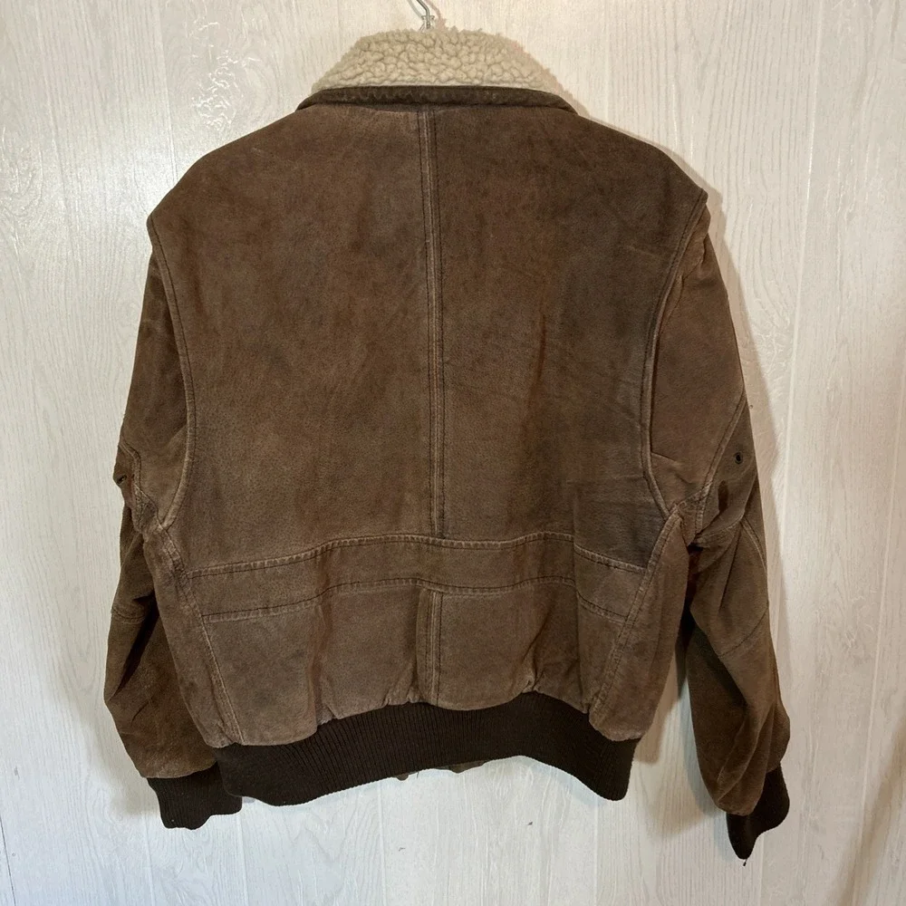 Row G Medium Vintage Pig Skin Leather Jacket Coat Brown